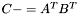 $ C -= A^TB^T $